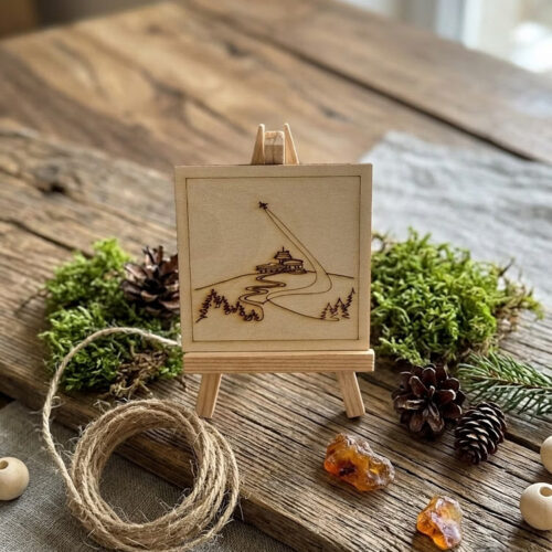 Magnes drewniany Śnieżka – Karkonosze – Art-Line