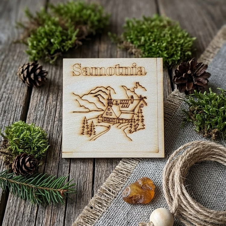 Magnes drewniany Samotnia - Karkonosze - Art-Line