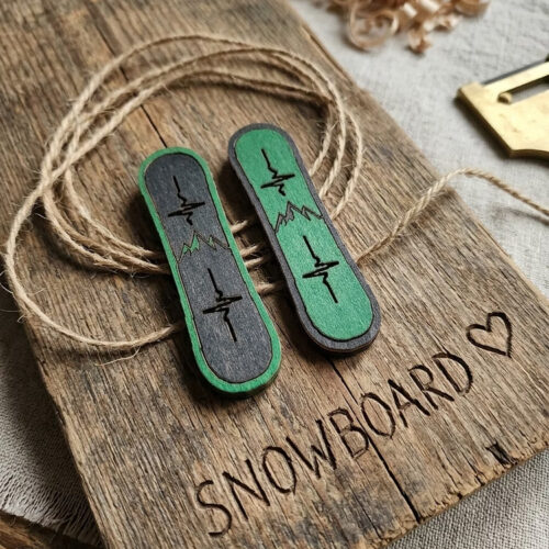 Magnes drewniany Snowboard – Mini