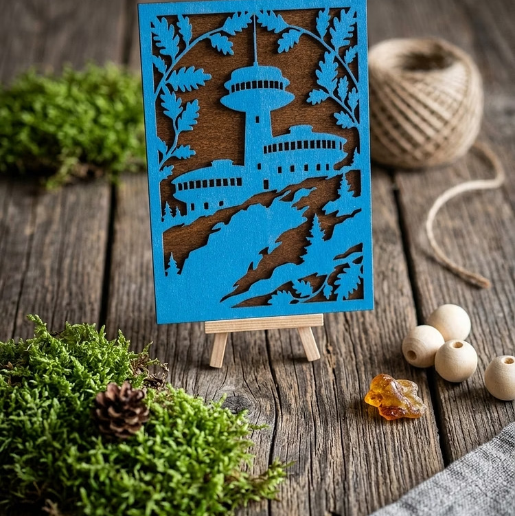Obraz drewniany Śnieżka - Karkonosze